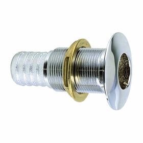 Perko 1-1/8" Thru-Hull Fitting f/ Hose Chrome Plated Bronze Made in the USA