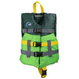 MTI Child Life Jacket - Bright Green/Forest Green - 30-50lbs