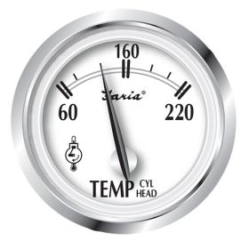 Faria Newport SS 2" Cylinder Head Temperature Gauge w/Sender - 60&deg; to 220&deg; F