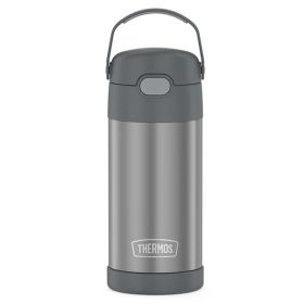 Thermos FUNtainer&reg; Stainless Steel Insulated Straw Bottle - 12oz - Grey