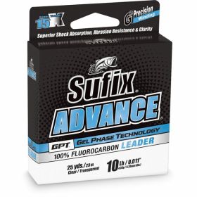 Sufix Advance Fluorocarbon Leader 10 lb Clear