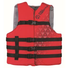 Full Throttle Adult Nylon Life Jacket L XL Red