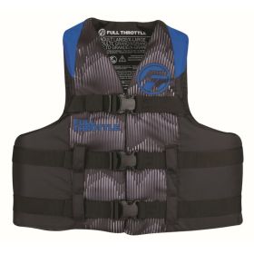 Full Throttle Adult Nylon Life Jacket L XL Blue