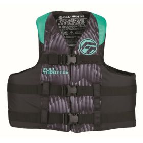 Full Throttle Adult Nylon Life Jacket S M Aqua