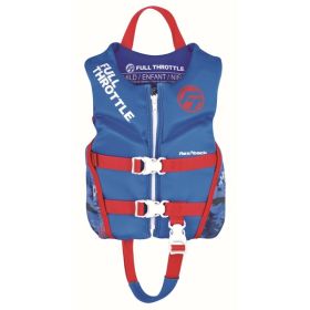 Full Throttle Child Rapid-Dry Flex-Back Life Jacket Blue