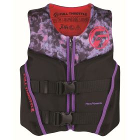 Full Throttle Youth Rapid-Dry Flex-Back Life Jacket Pink