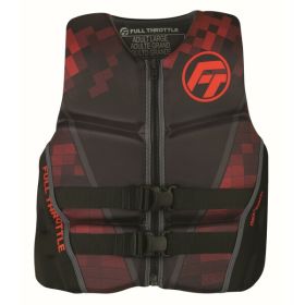 Full Throttle Mens Rapid-Dry Flex-Back Life Jacket 3XL Red