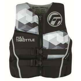 Full Throttle Mens Rapid-Dry Flex-Back Life Jacket L Grey