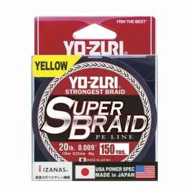 Yo-Zuri Super Braid 150 yard Spool High Vis Yellow 20LB