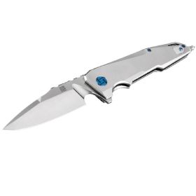 Artisan Predator Folder 3.74 in Satin Titanium Handle S35VN