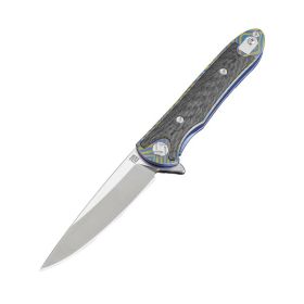 Artisan Shark Folder 3.94 in Fancy Blue Titanium Hndl S35VN