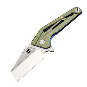 Artisan Ravine Folder 2.83 in Fancy Green Titanium S35VN