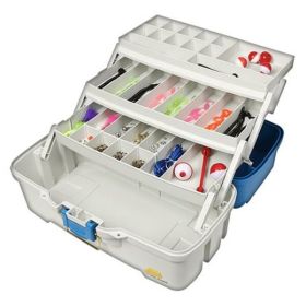 Plano Let's Fish! Three-Tray Tackle Box Aqua Blue/Tan